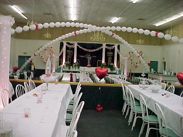 düğün salonunun dekorasyonu